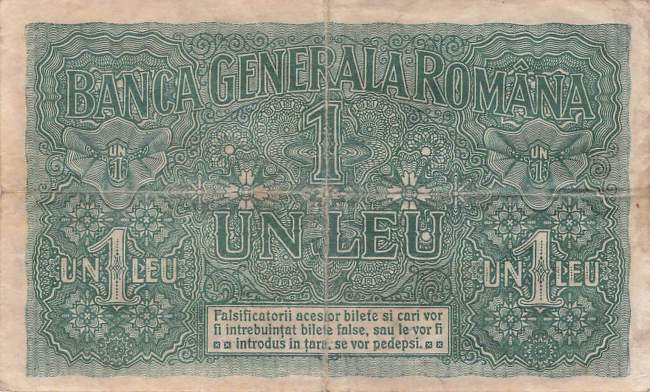 Rumänien 1 Leu ro.474b 1917